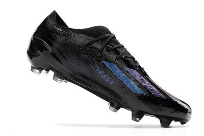 Men's Adidas X Speedportal.1 FG Firm Ground Low-Tops Football Boots - Black/Purple