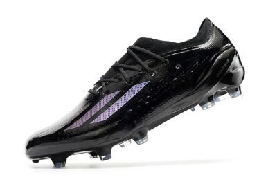 Men's Adidas X Speedportal.1 FG Firm Ground Low-Tops Football Boots - Black/Purple