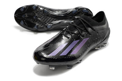 Men's Adidas X Speedportal.1 FG Firm Ground Low-Tops Football Boots - Black/Purple