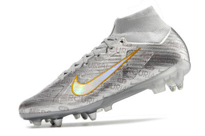Men's Nike Air Zoom Mercurial Superfly 9 Elite SG Soft Ground High-Tops Football Boots - Sliver/Orange