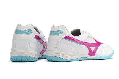 Men's Mizuno Morelia Sala Japn IC Indoor & Futsal Low-Tops Football Shoes - White/Pink/Blue