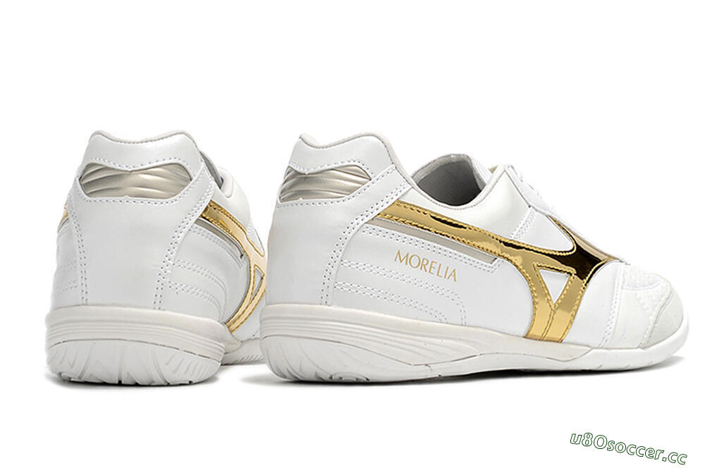 Men's Mizuno Morelia Sala Japn IC Indoor & Futsal Low-Tops Football Shoes - White/Gold 6