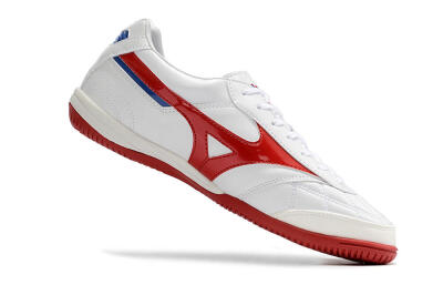 Men's Mizuno Morelia Sala Japn IC Indoor & Futsal Low-Tops Football Shoes - White/Red/Blue