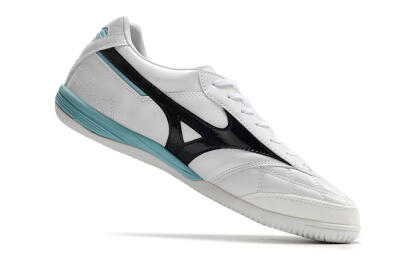 Men's Mizuno Morelia Sala Japn IC Indoor & Futsal Low-Tops Football Shoes - White/Black/Blue