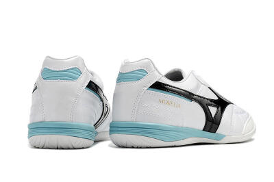 Men's Mizuno Morelia Sala Japn IC Indoor & Futsal Low-Tops Football Shoes - White/Black/Blue