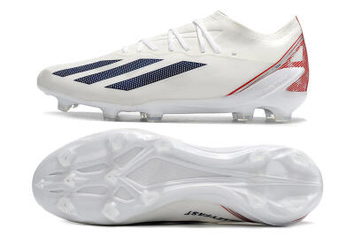 Men's Adidas X Speedportal.1 UAS FG Firm Ground Low-Tops Football Boots - White/Black/Red