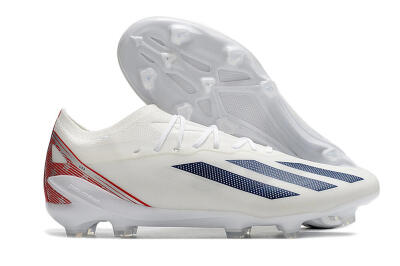 Men's Adidas X Speedportal.1 UAS FG Firm Ground Low-Tops Football Boots - White/Black/Red