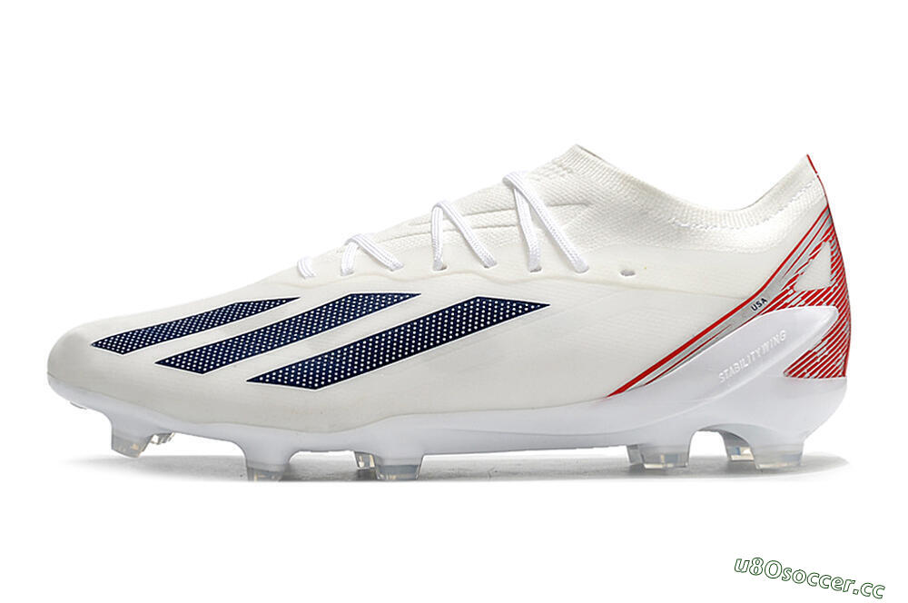 Men's Adidas X Speedportal.1 UAS FG Firm Ground Low-Tops Football Boots - White/Black/Red 0