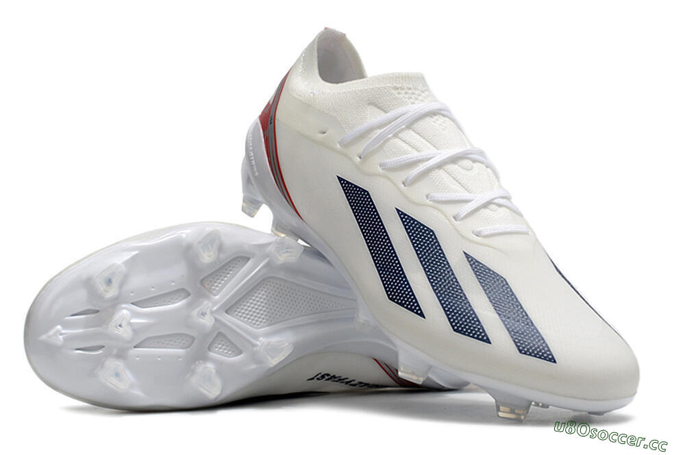 Men's Adidas X Speedportal.1 UAS FG Firm Ground Low-Tops Football Boots - White/Black/Red 3