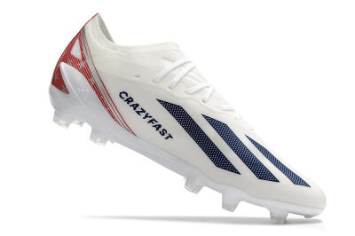 Men's Adidas X Speedportal.1 UAS FG Firm Ground Low-Tops Football Boots - White/Black/Red