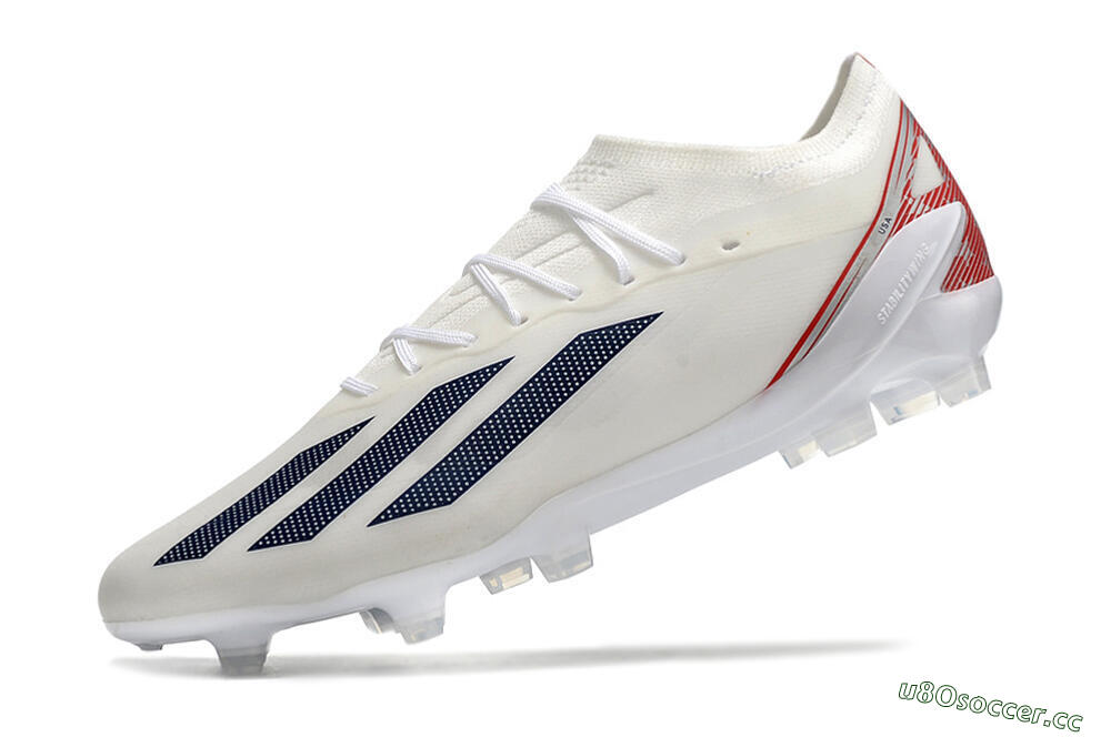 Men's Adidas X Speedportal.1 UAS FG Firm Ground Low-Tops Football Boots - White/Black/Red 5