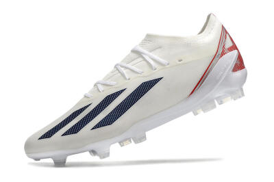 Men's Adidas X Speedportal.1 UAS FG Firm Ground Low-Tops Football Boots - White/Black/Red