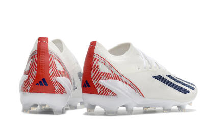 Men's Adidas X Speedportal.1 UAS FG Firm Ground Low-Tops Football Boots - White/Black/Red