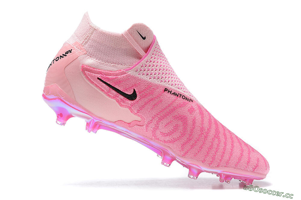 Men's Nike Phantom GX Elite DF Link FG Firm Ground High-Tops Football Boots - Pink/Black/Gold 6