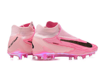 Men's Nike Phantom GX Elite DF Link FG Firm Ground High-Tops Football Boots - Pink/Black/Gold