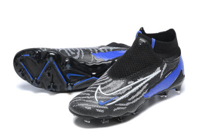 Men's Nike Phantom GX Elite DF Link FG Firm Ground High-Tops Football Boots - Black/White/Blue