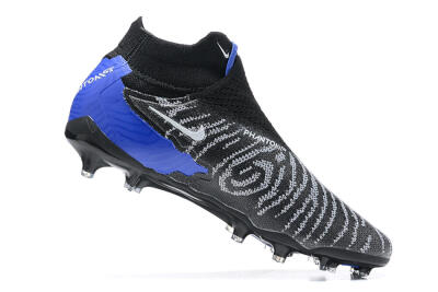Men's Nike Phantom GX Elite DF Link FG Firm Ground High-Tops Football Boots - Black/White/Blue
