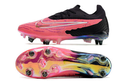Men's Nike Phantom GX Elite SG Soft Ground Low-Tops Football Boots - Pink/Black/White