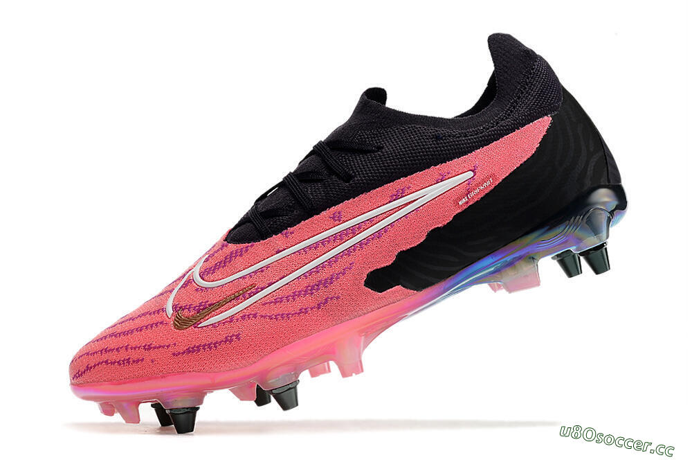 Men's Nike Phantom GX Elite SG Soft Ground Low-Tops Football Boots - Pink/Black/White 5