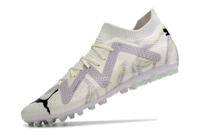 Men's Puma Future Ultimate AG Artificial Grass Low-Tops Football Boots - White/Grey