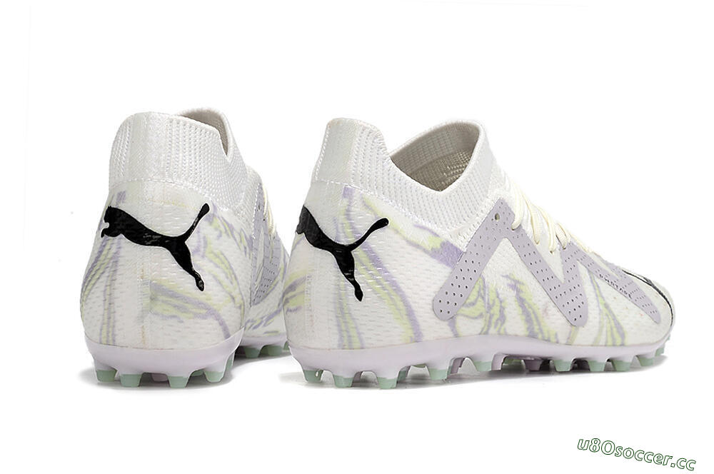 Men's Puma Future Ultimate AG Artificial Grass Low-Tops Football Boots - White/Grey 6