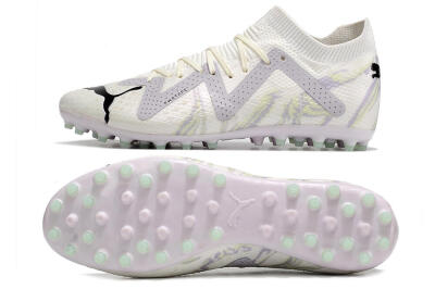 Men's Puma Future Ultimate AG Artificial Grass Low-Tops Football Boots - White/Grey