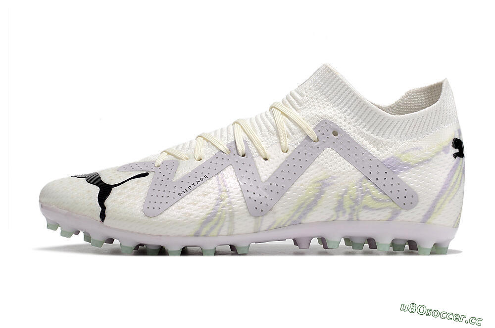Men's Puma Future Ultimate AG Artificial Grass Low-Tops Football Boots - White/Grey 0