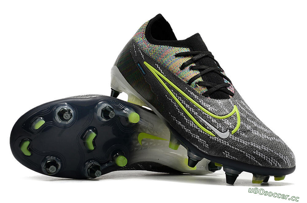 Men's Nike Phantom GX Elite SG Soft Ground Low-Tops Football Boots - Grey/Rainbow 3