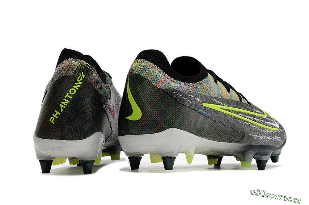 Men's Nike Phantom GX Elite SG Soft Ground Low-Tops Football Boots - Grey/Rainbow 6