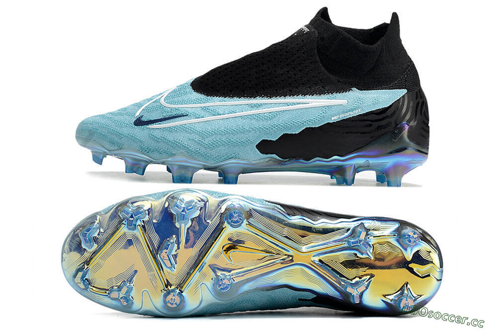 Men's Nike Phantom GX Elite FG Firm Ground High-Tops Football Boots - Blue/Black 1
