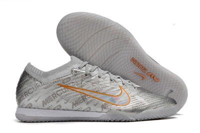 Men's Nike Air Zoom Mercurial Vapor 15 Elite IC Indoor & Futsal Low-Tops Football Shoes - Silver/Gold