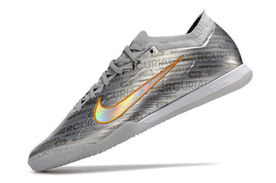 Men's Nike Air Zoom Mercurial Vapor 15 Elite IC Indoor & Futsal Low-Tops Football Shoes - Silver/Gold