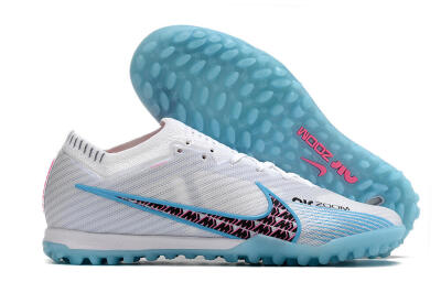 Men's Nike Air Zoom Mercurial Vapor 15 Elite TF Artificial Turf Low-Tops Football Shoes - White/Blue/Pink