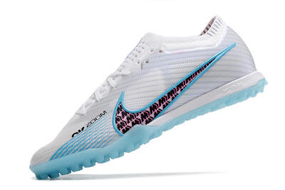 Men's Nike Air Zoom Mercurial Vapor 15 Elite TF Artificial Turf Low-Tops Football Shoes - White/Blue/Pink