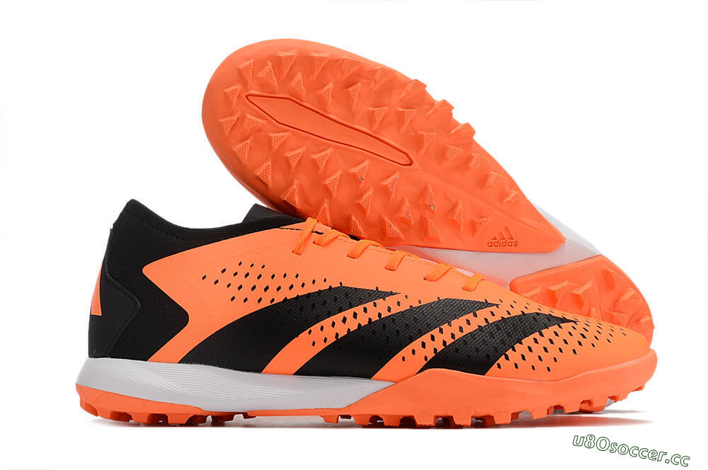 Men's Adidas Predator Accuracy.3 TF Artificial Turf Low-Tops Football Shoes - Orange/Black 2