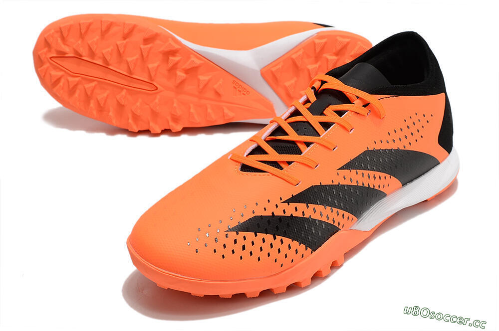 Men's Adidas Predator Accuracy.3 TF Artificial Turf Low-Tops Football Shoes - Orange/Black 3