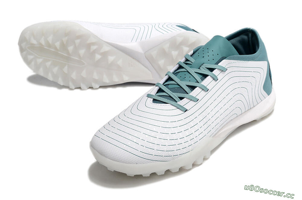 Men's Adidas Predator Accuracy.3 TF Artificial Turf Low-Tops Football Shoes - White/Green 3