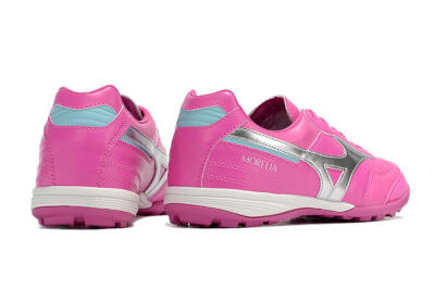 Men's Mizuno Morelia Sala Japn TF Artificial Turf Low-Tops Football Shoes - Pink/Silver