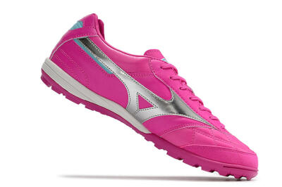 Men's Mizuno Morelia Sala Japn TF Artificial Turf Low-Tops Football Shoes - Pink/Silver