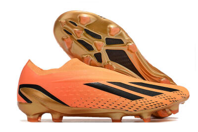 Men's Adidas X Speedportal+ FG Firm Ground Low-Tops Football Boots - Orange/Black/Gold