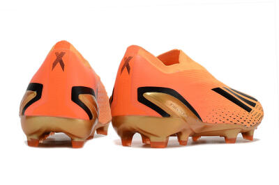 Men's Adidas X Speedportal+ FG Firm Ground Low-Tops Football Boots - Orange/Black/Gold