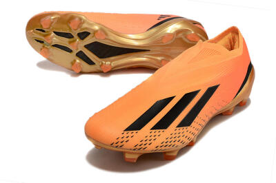 Men's Adidas X Speedportal+ FG Firm Ground Low-Tops Football Boots - Orange/Black/Gold