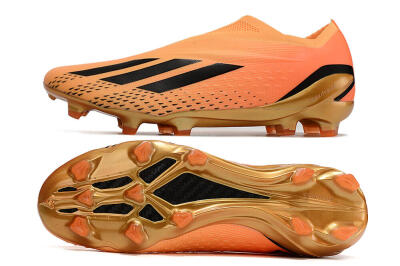 Men's Adidas X Speedportal+ FG Firm Ground Low-Tops Football Boots - Orange/Black/Gold