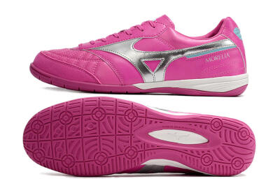 Men's Mizuno Morelia Sala Japn IC Indoor & Futsal Low-Tops Football Shoes - Pink/Silver