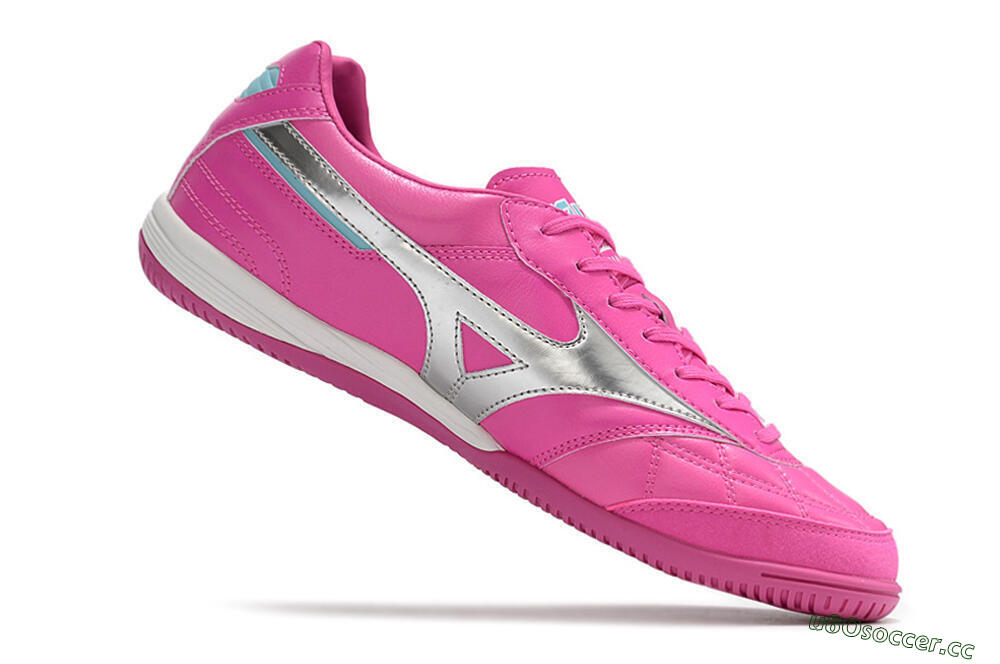 Men's Mizuno Morelia Sala Japn IC Indoor & Futsal Low-Tops Football Shoes - Pink/Silver 4