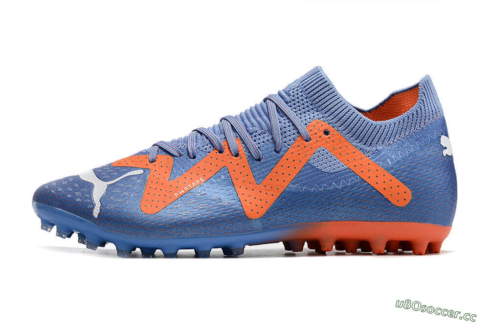 Men's Puma Future Ultimate MG Multi Ground Low-Tops Football Boots - Blue/Orange/White 0