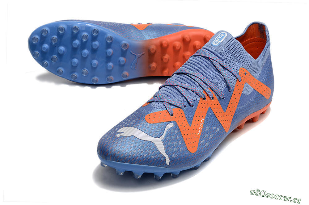 Men's Puma Future Ultimate MG Multi Ground Low-Tops Football Boots - Blue/Orange/White 3