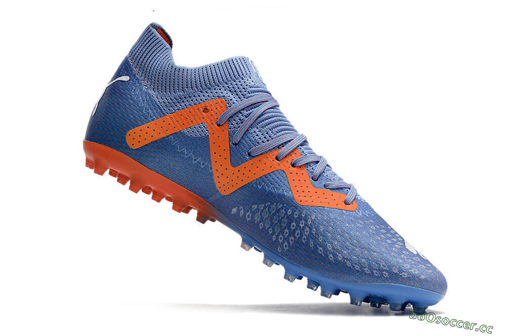 Men's Puma Future Ultimate MG Multi Ground Low-Tops Football Boots - Blue/Orange/White 4