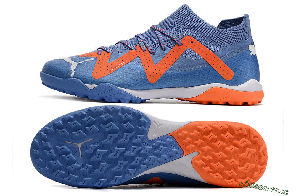 Men's Puma Future Ultimate TF Artificial Turf Low-Tops Football Shoes - Blue/Orange/White 1