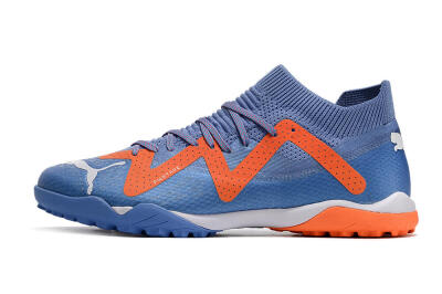 Men's Puma Future Ultimate TF Artificial Turf Low-Tops Football Shoes - Blue/Orange/White